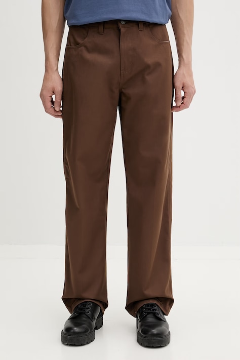 Dickies nohavice straight pánske hnedé regular waist DK0A88580TB1