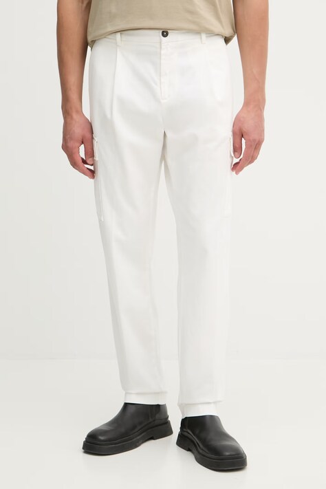 Aeronautica Militare spodnie męskie kolor beżowy proste PA1718UCT04331