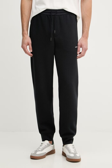 Armani Exchange spodnie dresowe męskie granatowe regular waist