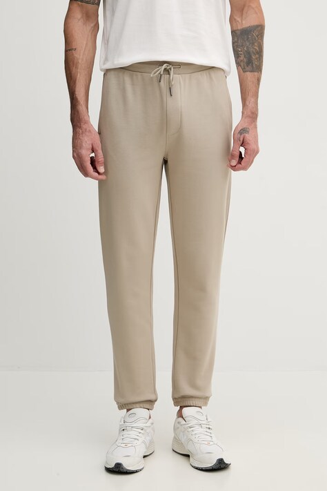 Armani Exchange Pantaloni da tuta da uomo in cotone beige vita regolare
