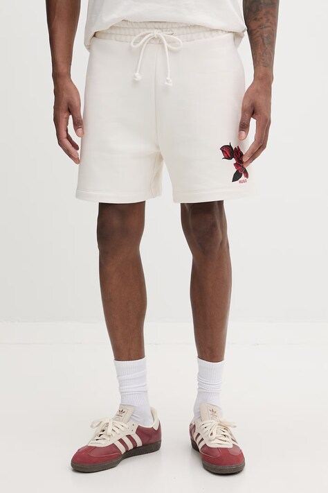 HUGO szorty bawełniane Dagety męskie kolor beżowy 50556390