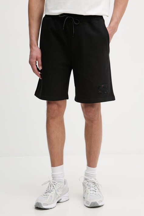 HUGO spodnie dresowe męskie bawełniane Darix czarne regular waist 50557471