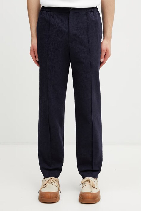 A.P.C. Joaquin spodnie bawełniane męskie granatowe regular waist COGXU.H08454