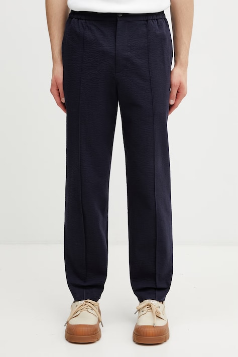 A.P.C. Joaquin spodnie bawełniane męskie granatowe regular waist COGXU.H08454