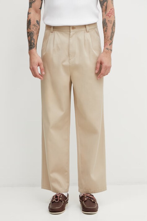 A.P.C. Ricky spodnie bawełniane męskie beżowe COHNZ.H08027