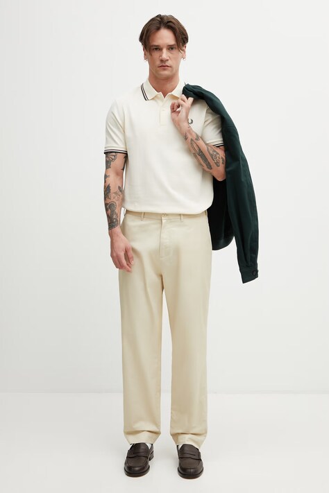 Fred Perry штани чоловічі бавовняні — SS26-SPM0IS, бежевий — фото 5