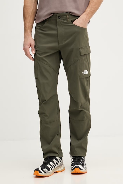 The North Face trekingové nohavice pánske Exploration Cargo zelené NF0A8EC621L1