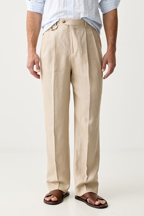 Gant spodnie męskie beżowe high waist 1505387