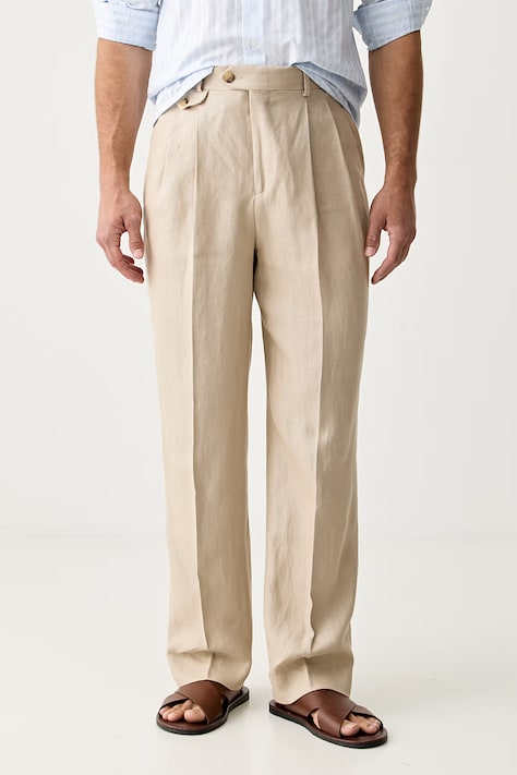 Gant spodnie męskie beżowe high waist 1505387
