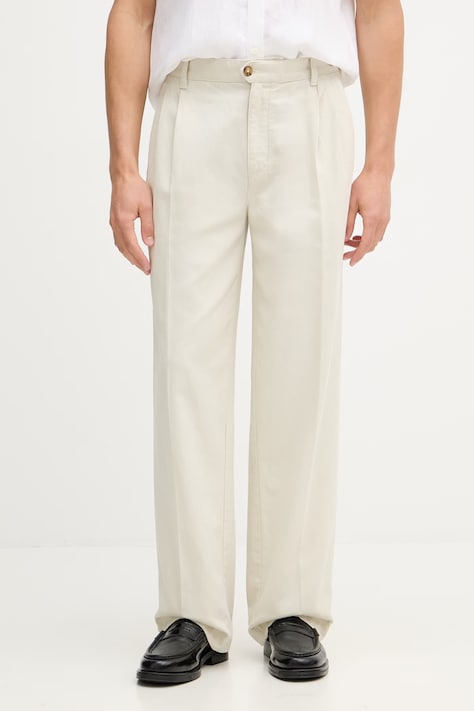 Gant spodnie męskie bawełniane beżowe regular waist 1505403