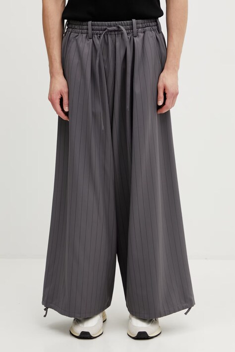 Y-3 RW CR WL PNT spodnie z wełną męskie szare high waist KS4969