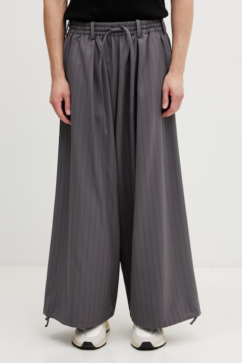 Y-3 RW CR WL PNT spodnie z wełną męskie szare high waist KS4969