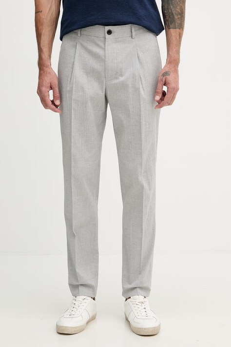 Tommy Hilfiger pantaloni da uomo con cotone NEW YORK grigi regular waist MW0MW42713