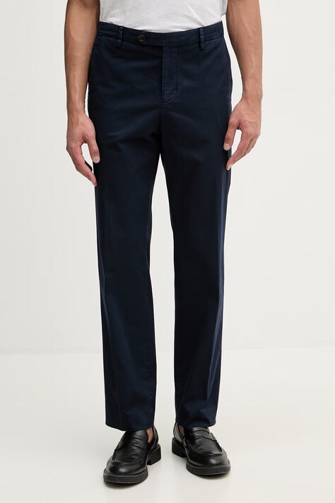 Tommy Hilfiger regular fit kalhoty pánské bavlněné s elastanem námořnické modré