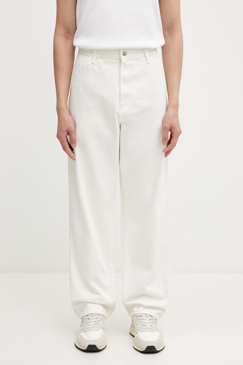 Carhartt WIP Single Knee Pant jeansy relaxed fit męskie białe I032024.202