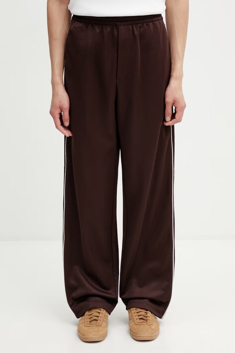 adidas Originals adidas x Wales Bonner spodnie dresowe męskie z bawełną brązowe KR1060