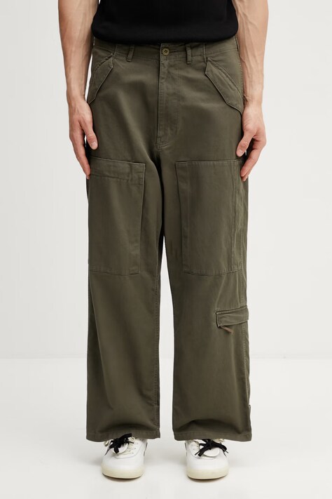 Human Made MENS WOVEN PANTS штани бавовняні чоловічі зелені regular waist HM31PT014
