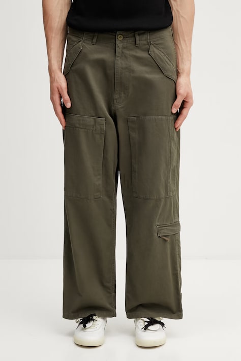 Human Made MENS WOVEN PANTS штани бавовняні чоловічі зелені regular waist HM31PT014