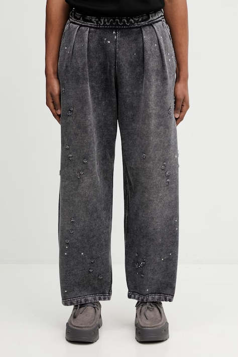 BEAMS Спортивные штаны с хлопком для мужчин серые regular waist 1124.3627.139