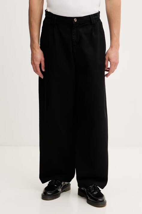 Kaotiko jeansy relaxed fit męskie czarne AS016-01-K002