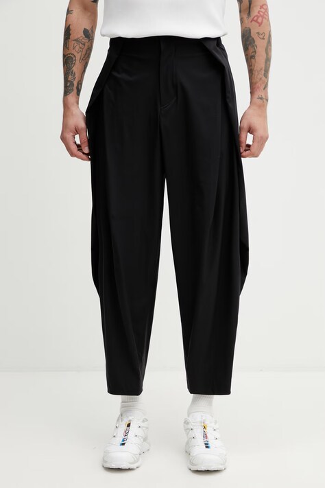 Ader Error spodnie męskie czarne regular waist BP01SSBT0109BK