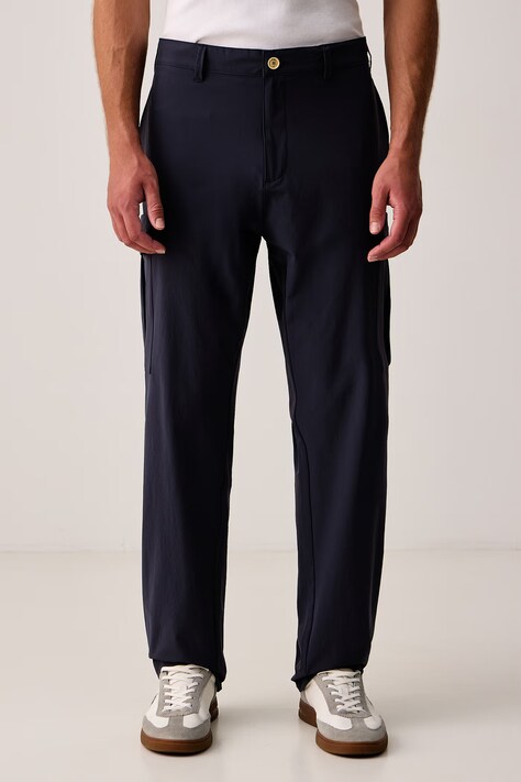 Aeronautica Militare Spodnie cargo męskie granatowe regular waist PA1709UCT04291