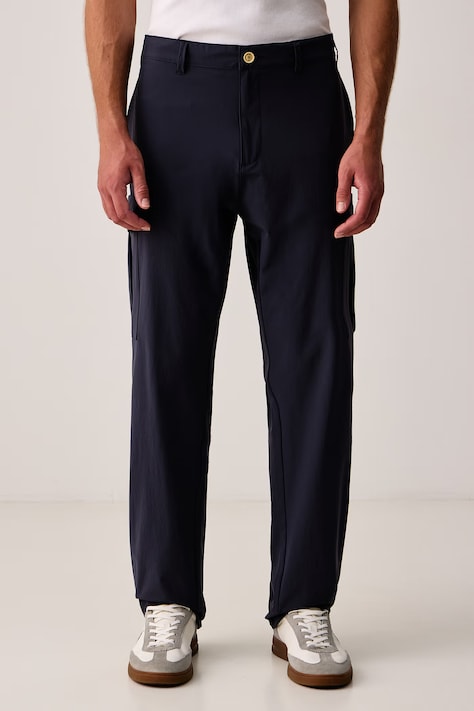 Aeronautica Militare Spodnie cargo męskie granatowe regular waist PA1709UCT04291