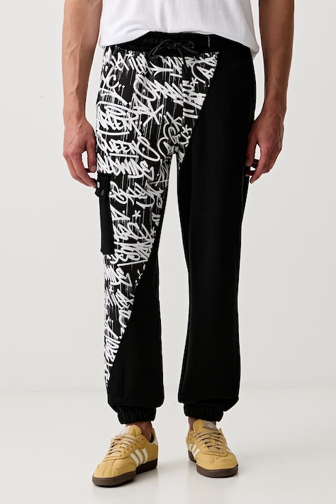 Sprayground spodnie dresowe męskie bawełniane czarne regular waist SP615TAG