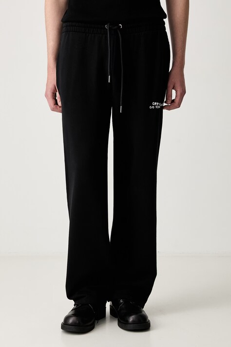 Off-White Type Machine Arrow spodnie dresowe bawełniane męskie czarne regular waist 44MCH05AS26F008001