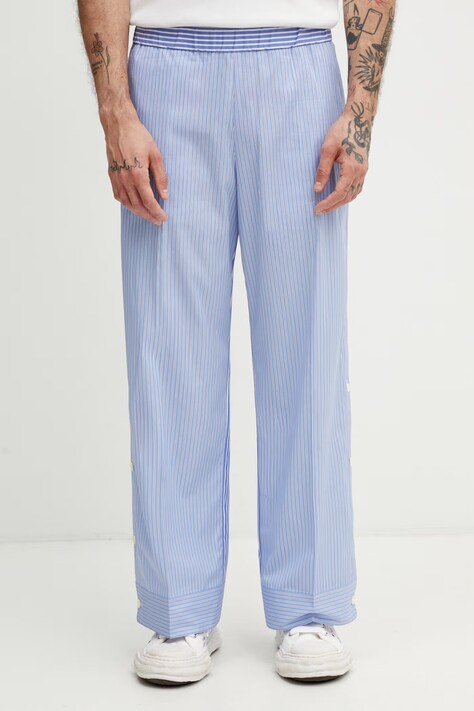 Undercover spodnie męskie niebieskie high waist UP1F1508-1