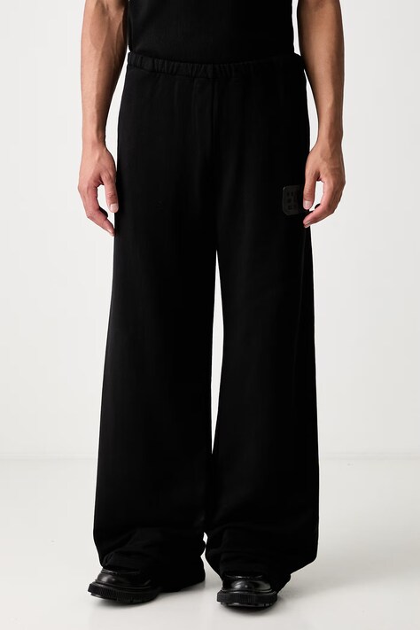 MM6 Maison Margiela spodnie dresowe bawełniane męskie czarne regular waist SH2KA0068.M25014