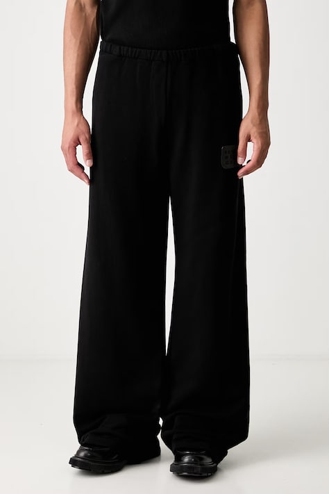 MM6 Maison Margiela spodnie dresowe bawełniane męskie czarne regular waist SH2KA0068.M25014
