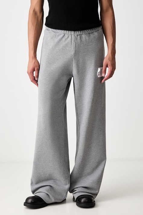 MM6 Maison Margiela spodnie dresowe bawełniane męskie szare regular waist SH2KA0068.S25337
