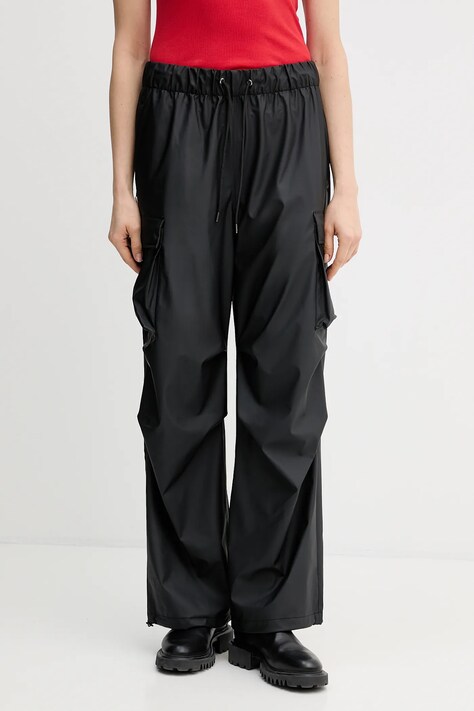 Tepláky Rains 18310 Pocket Rain Pants Wide W3 čierna farba, jednofarebná, 18310