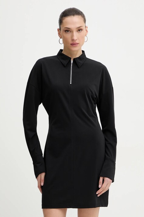 Φόρεμα Calvin Klein Jeans χρώμα: μαύρο, LV044E250G