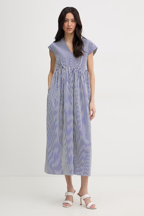 Weekend Max Mara sukienka letnia bawełniana MOLO granatowa w paski 2615221092600