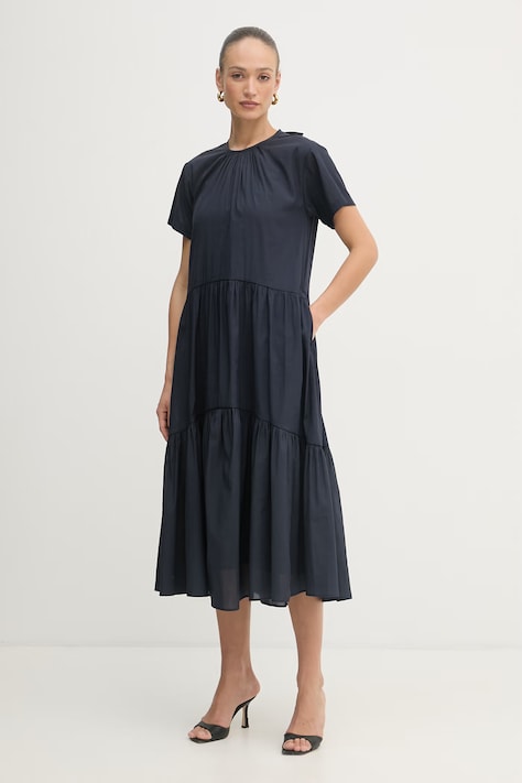 Weekend Max Mara sukienka ALLORO granatowa gładka 2615231012600
