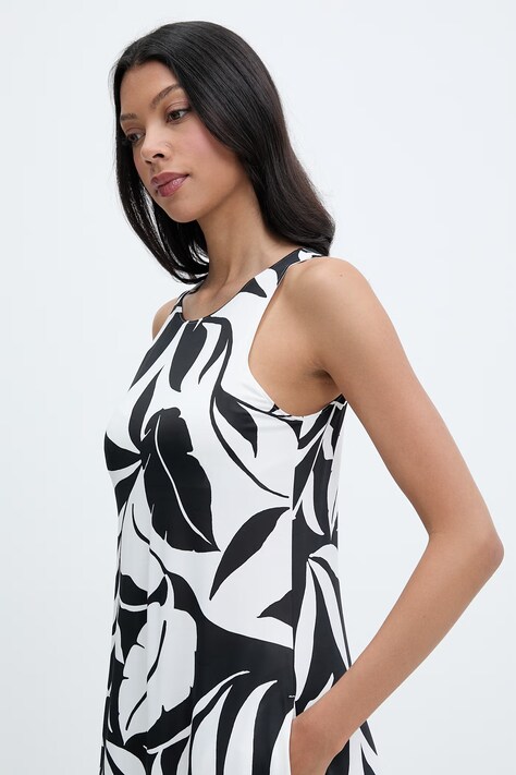 Max Mara Beachwear sukienka z wiskozy biała 2616621069600