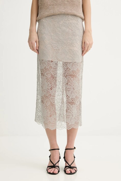 Rotate spódnica kolor szary midi ołówkowa 115703039