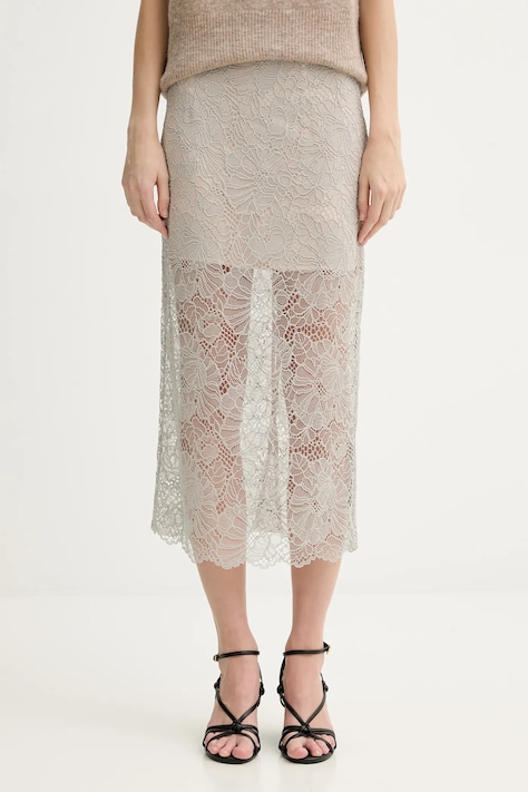 Rotate spódnica kolor szary midi ołówkowa 115703039