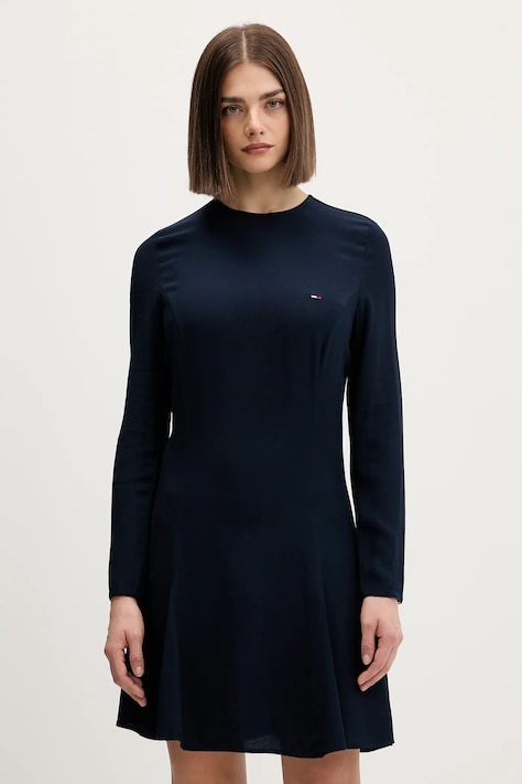 Tommy Jeans sukienka kolor granatowy mini rozkloszowana DW0DW21916