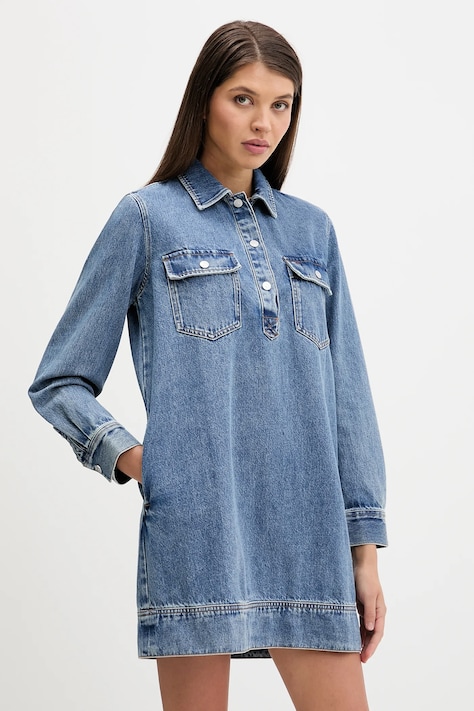 Джинсова сукня Tommy Jeans колір синій mini пряма DW0DW22077