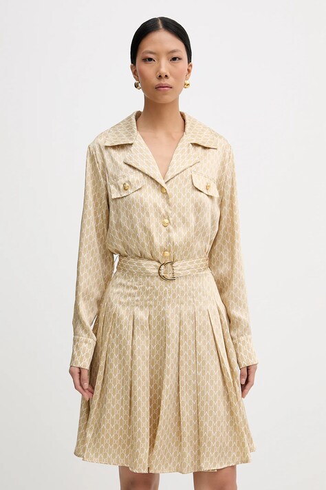 Marciano by Guess sukienka ELIDA kolor beżowy mini rozkloszowana 6RGK30 7435A