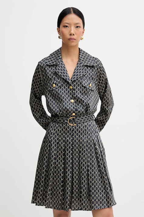 Marciano by Guess sukienka ELIDA kolor granatowy mini rozkloszowana 6RGK30 7435A