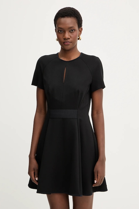 BOSS rochie Datarni culoarea negru, mini, evazați, 50554007