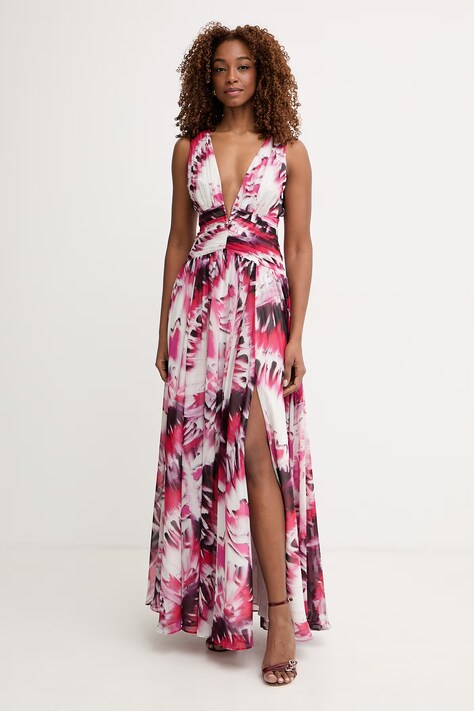 Marciano by Guess šaty s rozšíreným strihom ADELA ružové G6GK14 W1787