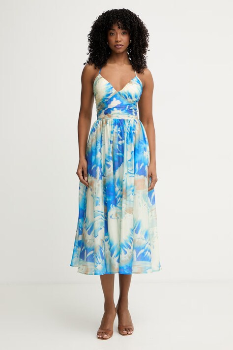 Marciano by Guess vestito svasato con lyocell KAT blu G6GK53 W1985