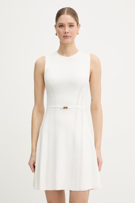 Marciano by Guess rozšířené šaty s viskózou KASHU béžové hladké G6GK65 Z0762