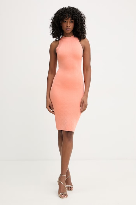 Marciano by Guess sukienka bodycon z wiskozą KIANNA pomarańczowa gładka G6GK67 Z0764