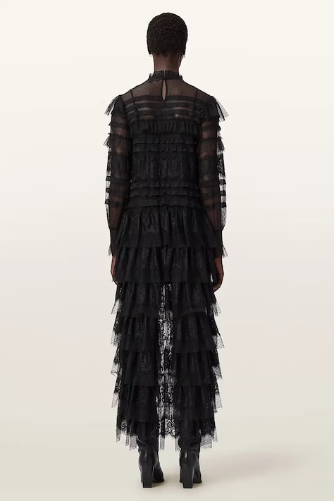 Платье AllSaints цвет чёрный maxi прямое W182DD